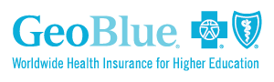 GeoBlue logo with Cross & Shield - Worldwide Health Insurance for Higher Education